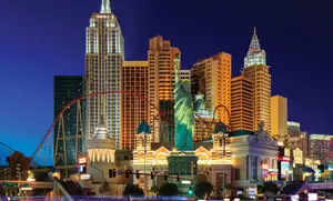 Nighttime view of the Las Vegas Strip.