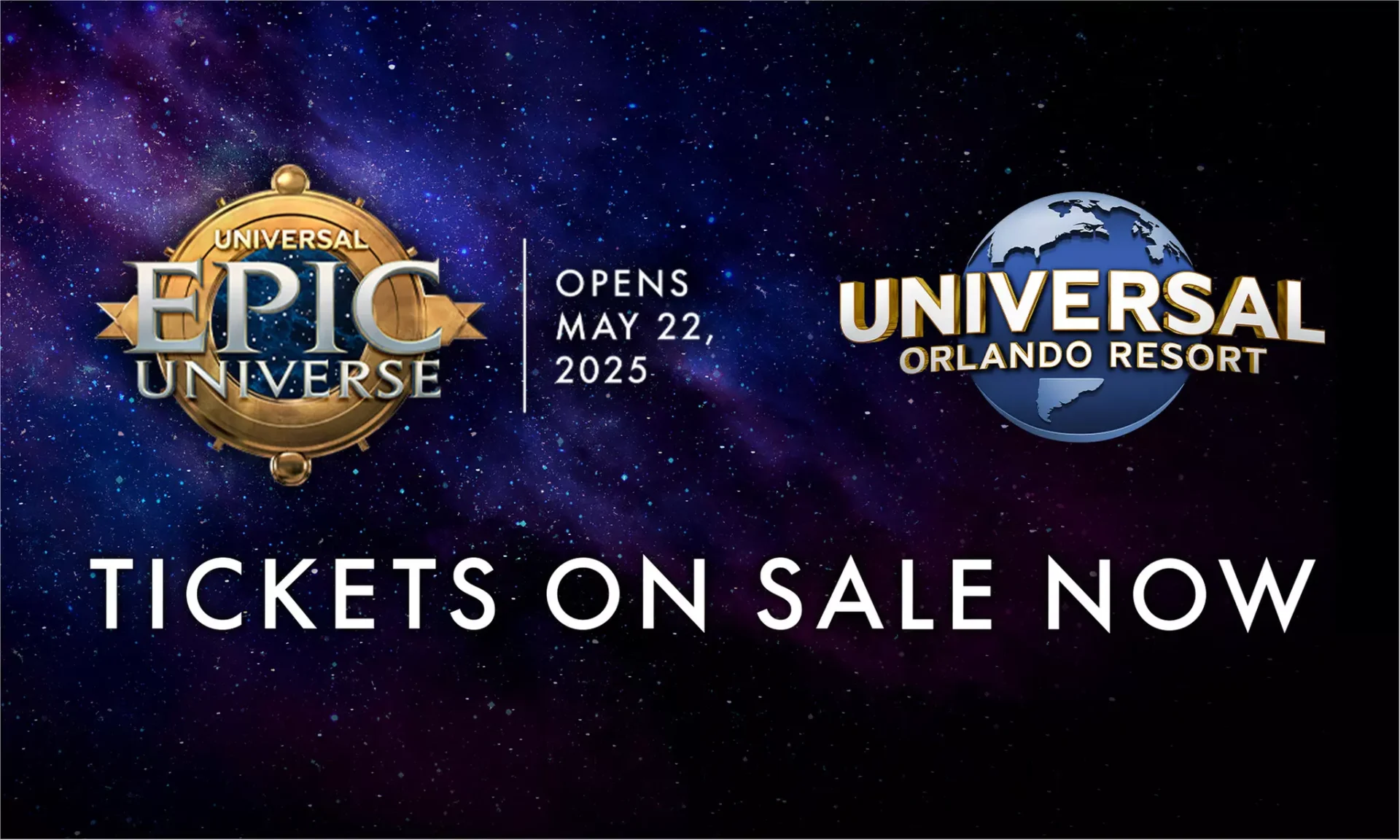 Universal Orlando Resort Epic Universe tickets on sale.