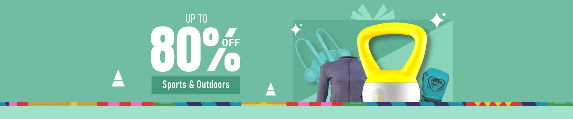 Up to 80% off sports & outdoors.