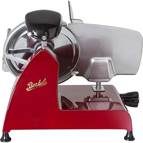 Red Berkel manual meat slicer.