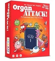 Here's an alt tag for the image: `Organ Attack! board game box`