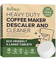 Here's an alt tag for the image: `Renuv coffee maker descaling tablets`