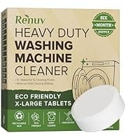 Here's an alt tag for the image: `Renuv Heavy Duty Washing Machine Cleaner Tablets`